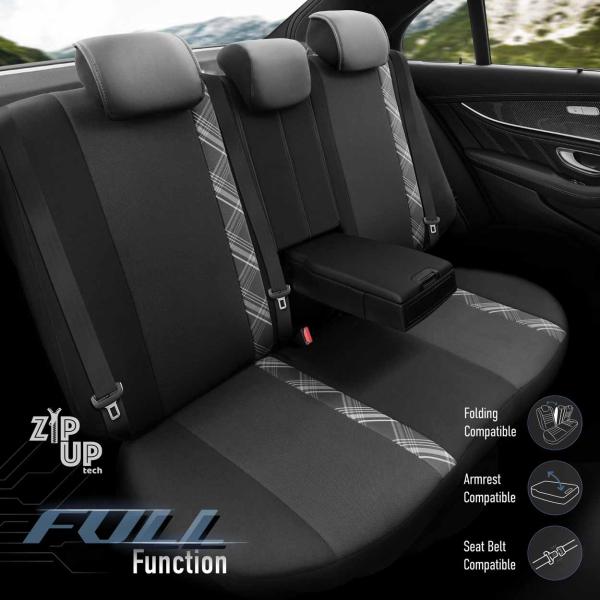 Auto Sitzbezug Set Universal Vorne und Hinten Komfortabel Komplett Set